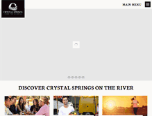 Tablet Screenshot of crystalspringsontheriver.com